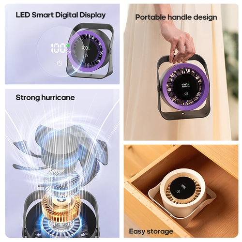 BreezeWave Compact Cooling Desk Fan